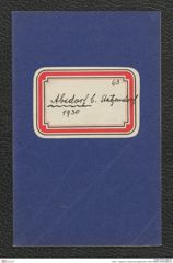 Seite 1, Tagebuch "Absdorf bei Statzendorf | 1930" (NHMW-PRAE-BBB-63)